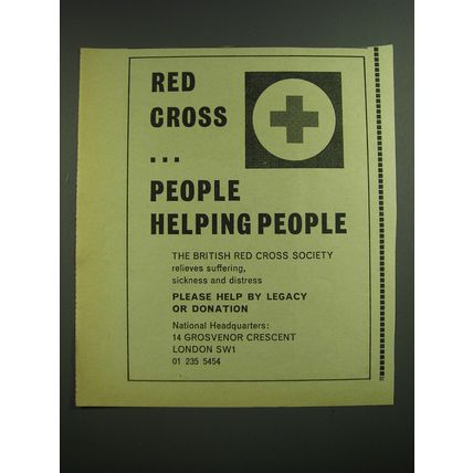 1969 British Red Cross Society Ad - People Helping People