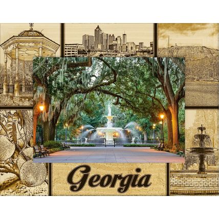 Georgia Laser Engraved Wood Picture Frame Landscape (5 x 7)