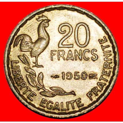 COCK (1950-1954): FRANCE ★ 20 FRANCS 1950! GEORGES GUIRAUD★LOW START★NO RESERVE!