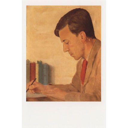 Cecil Day Lewis Irish Poet National Portrait Gallery Painting Postcard