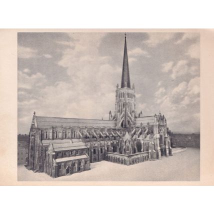Model Of St Pauls Cathedral in Medieval London Museum Postcard