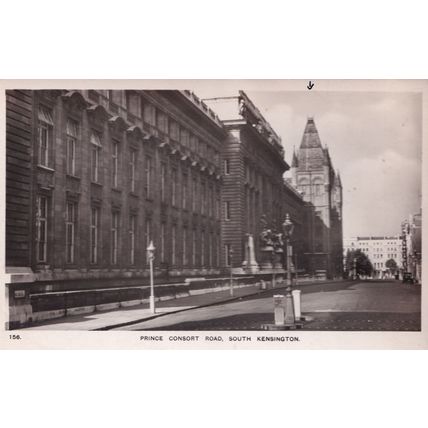 Prince Consort Road South Kensington Old Real Photo Postcard