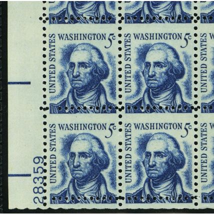 1283, MNH 5¢ Misperforated Full Sheet of 100 Stamps Error Stuart Katz