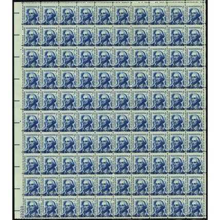 1283, MNH 5¢ Misperforated Full Sheet of 100 Stamps Error Stuart Katz