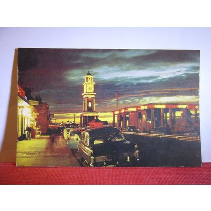 CLOCK TOWER ILLUMINATIONS, HERNE BAY, KENT. unused postcard dated 1967 =
