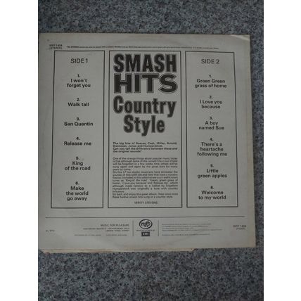 Unknown Artist – Smash Hits - Country Style (MFP1404) 1970 (LP)