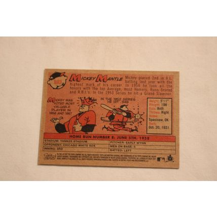 Mickey Mantle 2007 Topps Hertitage 1958 AMERICAN LEAGUE HOME RUN CHAMPION #8