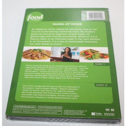 Giada De Laurentiis FOOD NETWORK 2 DVDs Season 3 Recipes 12 Episodes New Gift