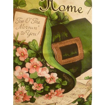 "GOD BLESS THIS IRISH HOME INDOOR BANNER FLAG 30x14 ST PATRICK'S DAY shamrock"