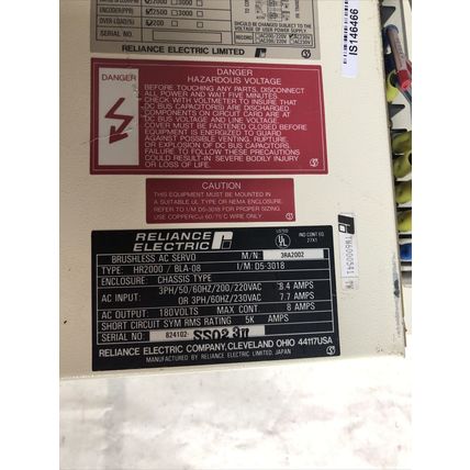 RELIANCE ELECTIRC HR2000/BLA-08,3RA2002 AC SERVO DRIVE,Reliance HR2000,180VAC,FE