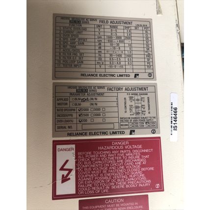 RELIANCE ELECTIRC HR2000/BLA-08,3RA2002 AC SERVO DRIVE,Reliance HR2000,180VAC,FE