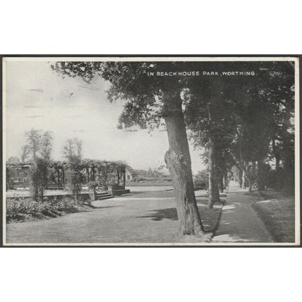 In Beach House Park, Worthing, Sussex, 1939 - ETW Dennis Postcard