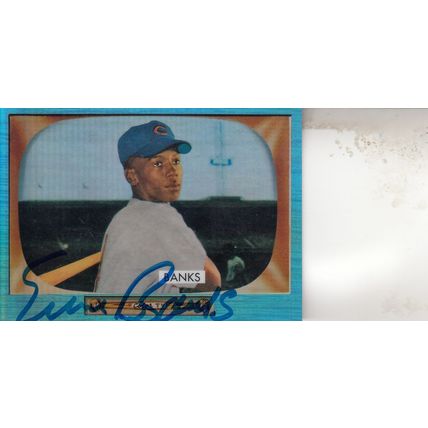 ERNIE BANKS 2013 AUTOGRAPHED CHICAGO CUBS HALL OF FAME MVP MR. CUB SHORTSTOP