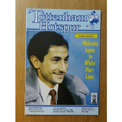 1983 FA Cup 3rd Round - Programme & Ticket: Tottenham vs Southampton