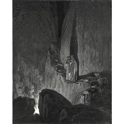 FALSE COUNSELORS 1903 Gustave Doré - Dante Alighieri ANTIQUE ENGRAVING