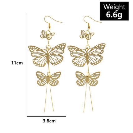 Long Dangle Drop Butterfly Earrings Womens Ear Hook Jewelry Classic