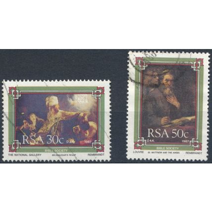 The Bible Society: 30c & 50c - South Africa 1987 - F H - SG 627/8 (A)