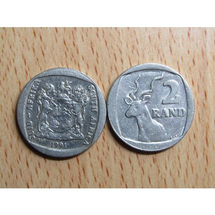 Suid Africa South Africa 1991 2 Rand Coin