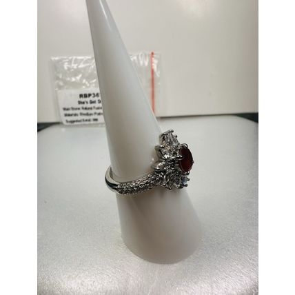 Bomb Party Ring Sz7 RBP3674 She Got Drama Natural Fusion Burmese Ruby Rhodium Pl