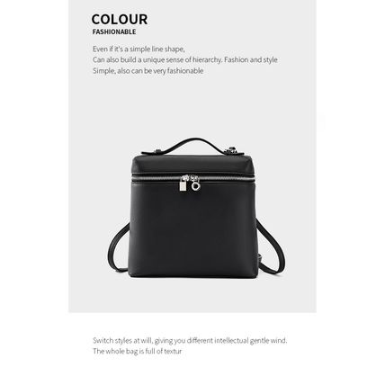 Genuine Leather Women Piana Backpack Black