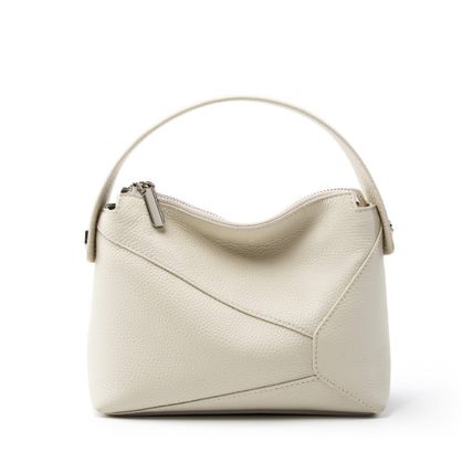 Genuine Leather Women Purses and Handbags White