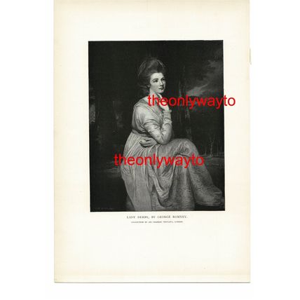Lady Derby Portrait, George Romney, Timothy Cole Book Illustration (Print), 1902