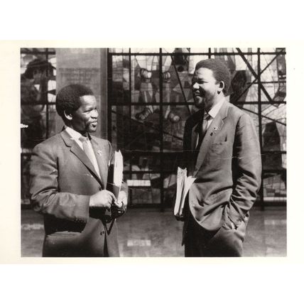 Nelson Mandela 1962 Meeting With ANC President Oliver Tambo Ababa African Photo