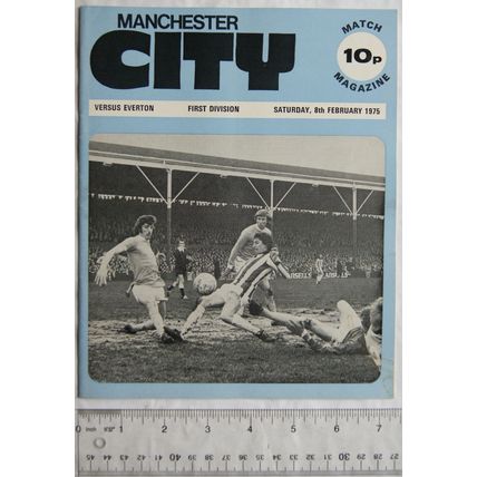 1975 programme Manchester City v. Everton