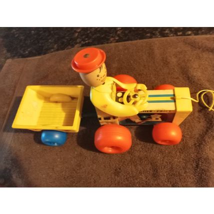 Old Vintage Original Fisher Price Happy Hauler # 732 10 1/2" Long 1968