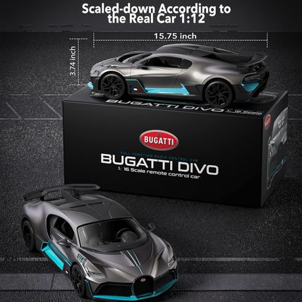 MIEBELY Remote Control Car, Bugatti Divo 1/12 Scale Rc Cars 12Km/H, 2.4Ghz Licen