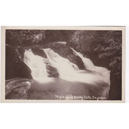EC811 INGLETON -TRIPLE SPOUT, BEEZLEY FALLS. R/P POSTCARD