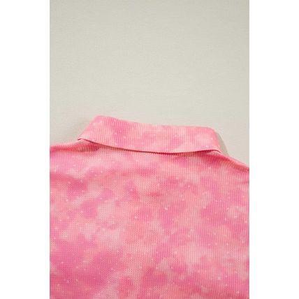 Apricot Pink Mineral Wash Sequin Patchwork Flap Pocket Shacket