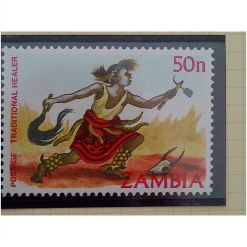 Zambia QEII 1981 50n Traditional Healer Unmounted Mint NHM SG 348 Sc 251