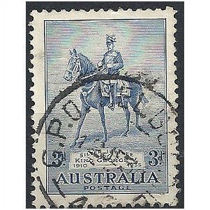 Australia 1935 SG157 3d Blue Silver Jubilee Fine Used . .