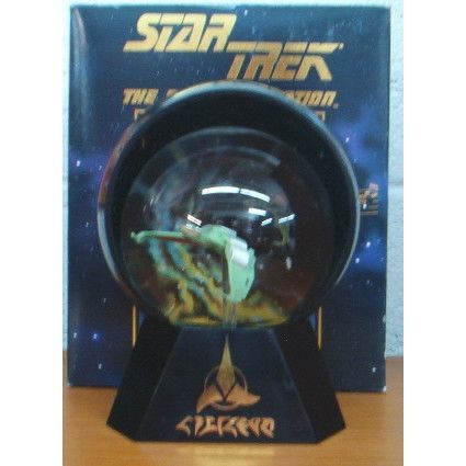 STAR TREK ' TNG ' KLINGON BIRD OF PREY Lighted MUSICAL GLOBE HALODOME