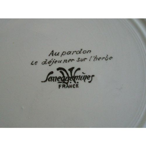 Two French Sarreguemines Decorative Plates