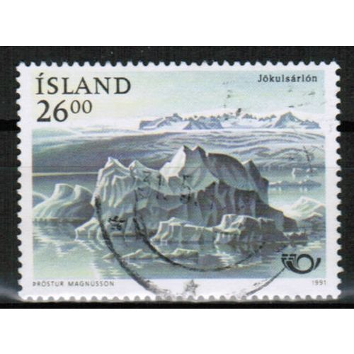 1991 Iceland - Sc# 741 used - Scenery - lagoon 26.00 kr