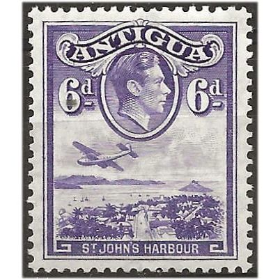 Antigua 1938 SG104 6d Violet Mounted Mint . .. .