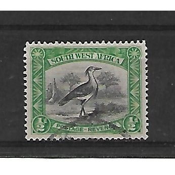 SouthWestAfrica.SG74 1d Kori Bustard.English Print.Fine Used.Apr21b