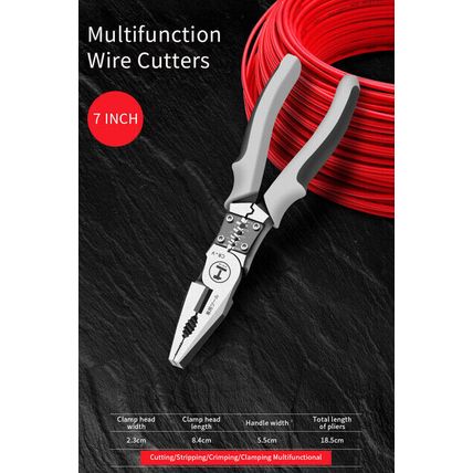 Electrician Wire Cutters CRV Multifunctional Diagonal Plier Needle Nose Pliers