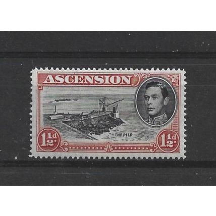Ascension.SG40c 1 1/2d The Pier.Mounted Mint.Aug24