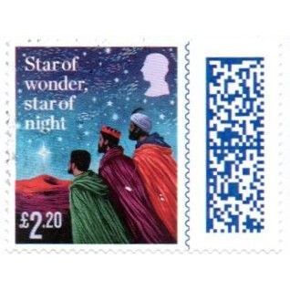 2023 Christmas. £2-80 Value. Three Kings. Self Ad Die Cut. Fine Used On Piece