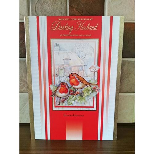 Large Christmas Cards - Darling Husband - 013 *** CLEARANCE SALE ***