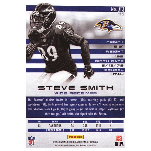 2014 Football Rookies & Stars Steve Smith
