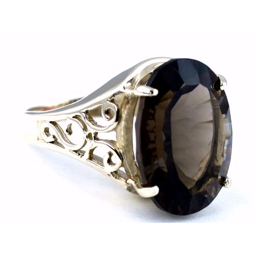 Smoky Quartz, 925 Sterling Silver Ladies Ring, SR049