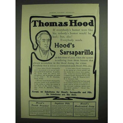 1903 Hood's Sarsaparilla Ad - Everybody's Humor