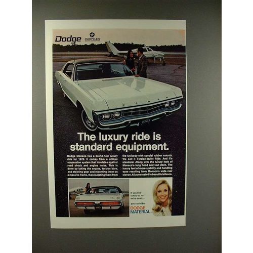 1970 Dodge Monaco Car Ad - Luxury is Standard