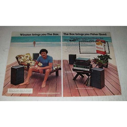 1975 Winston Cigarettes Ad - Brings You Fisher Quad