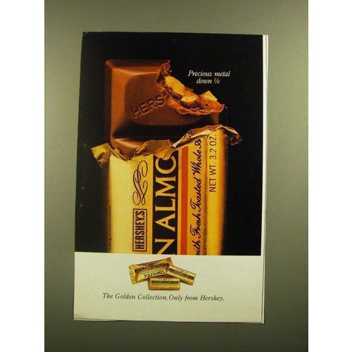 1988 Hershey's Golden Collection Chocolate Bars Ad - Precious Metal Down 1/8