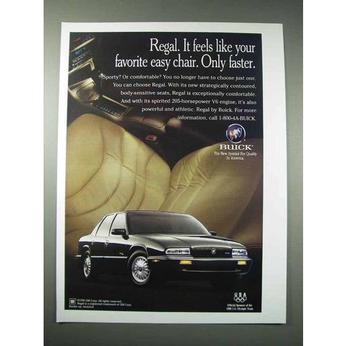 1996 Buick Regal Car Ad - Feels Like Your Easy Chair